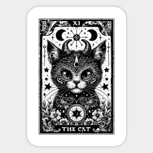 Devilish Cat Tarot Card Sticker